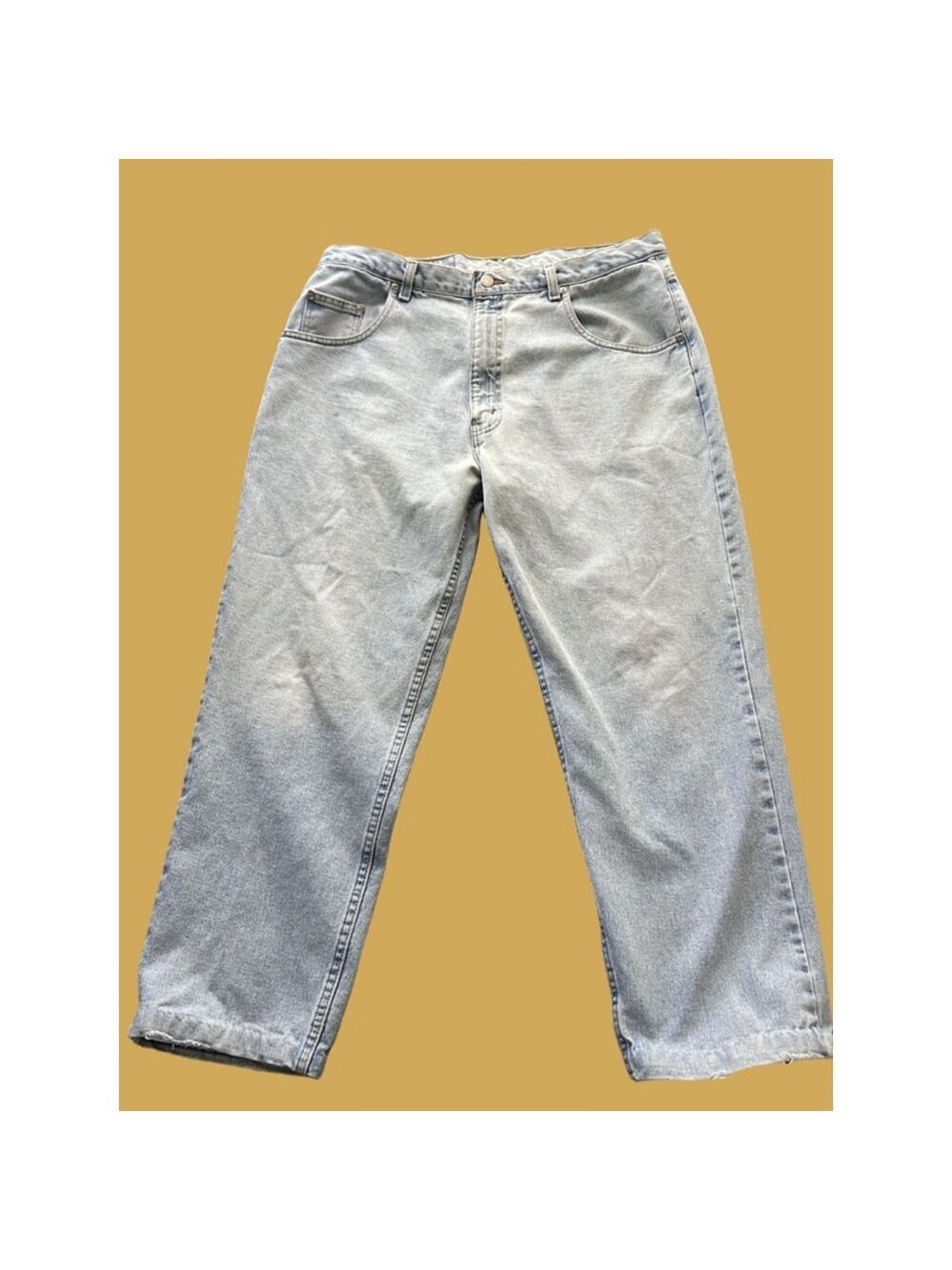 St. John’s Bay Men’s Relaxed Fit Light Blue Jeans Size 38x29 Cotton Denim